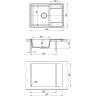 Мойка кухонная LEMARK IMANDRA 640 антрацит 9910019
