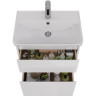 Тумба LEMARK COMBI 60 см под раковину, подвесная/напольная, 2 ящика, белый глянец LM03C60T